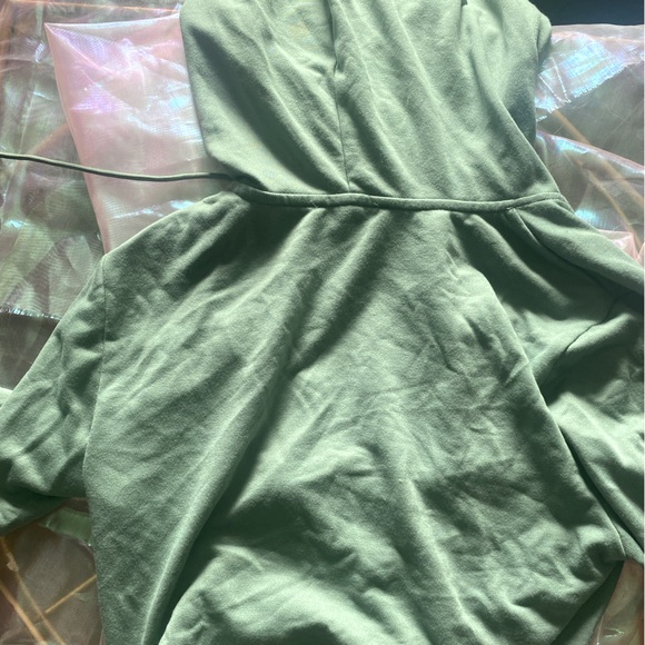 🌿 Cider - Mint Green Corset Lace Up Hoodie 🌿 NEW, never worn! ✨ Medium/Large - Picture 9 of 9